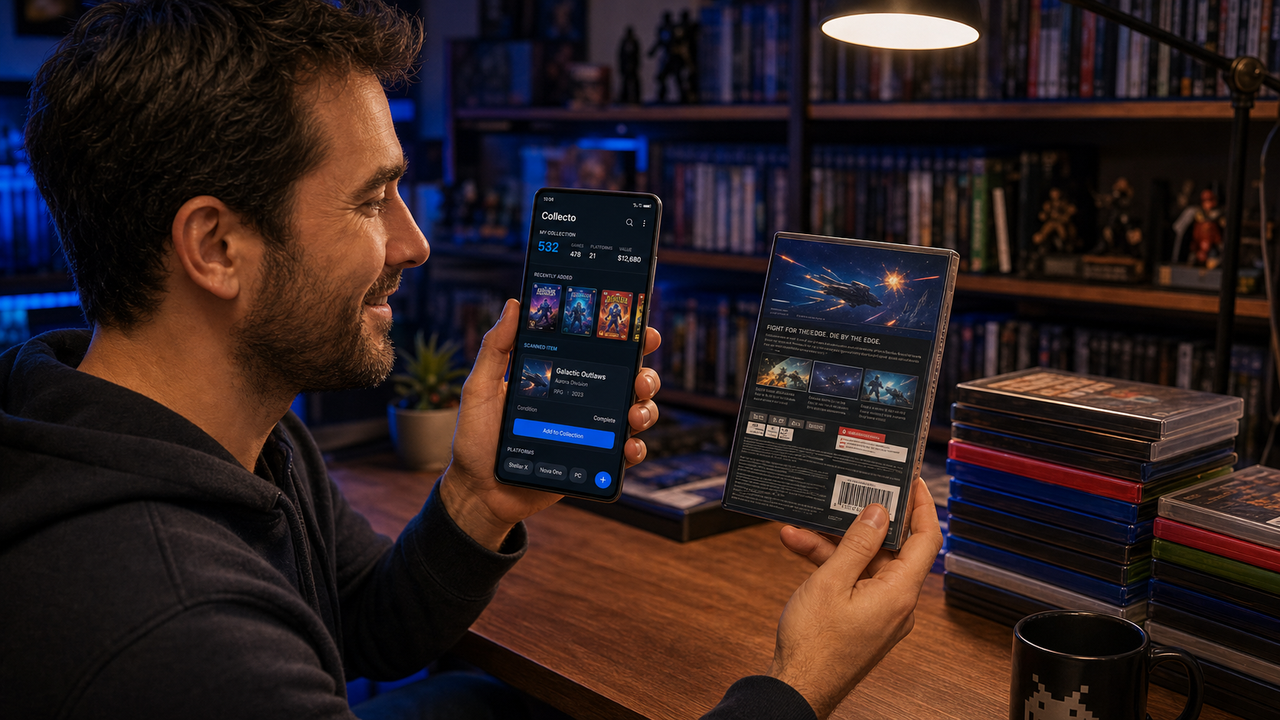 Collecto barcode scanning and game collection update banner